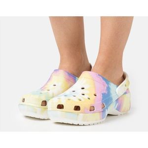 CROCS | Shoes | Crocs Womens Classic Platform Tie Dye Clogs Platform Shoes  For Women Size W | Poshmark
